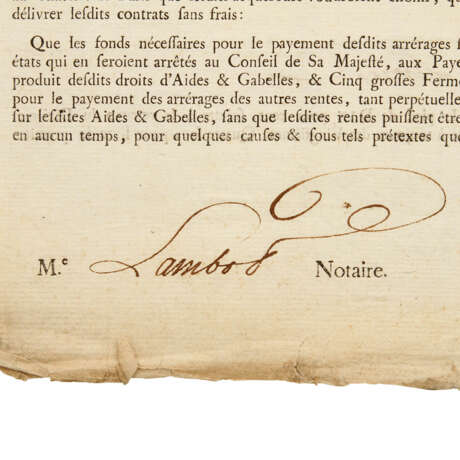 Interessantes Dokument zur Leibrente, Frankreich 18. Jahrhundert - - фото 5