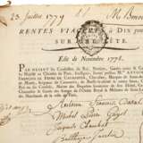 Interessantes Dokument zur Leibrente, Frankreich 18. Jahrhundert - - фото 6