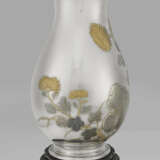 A LARGE SOFT-METAL INLAID SILVER FLOWER VASE - фото 2