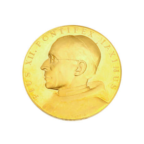 Goldene Papstmedaille Pius XII., 20. Jahrhundert - - photo 2