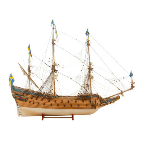 Detailreiches Schiffsmodell der schwedischen Galeone Vasa, - photo 2