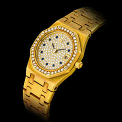 AUDEMARS PIGUET, ROYAL OAK, GOLD, DIAMOND AND SAPPHIRE-SET