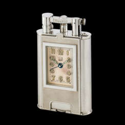 ALFRED DUNHILL, LIMITED EDITION OF 200 PIECES, GIANT TABLE LIGHTER WITH CLOCK 