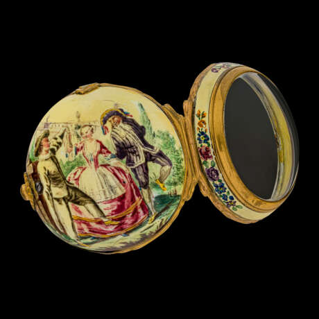 J. NEWHAM, POCKET WATCH WITH ENAMEL PAIR CASE - фото 4