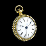 ANON, GILT, ENAMEL AND PEARL-SET OPENFACE POCKET WATCH - photo 2