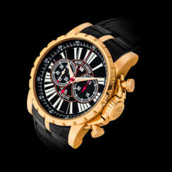 ROGER DUBUIS, LIMITED EDITION OF 28 PIECES, PINK GOLD EXCALIBUR CHRONOGRAPH