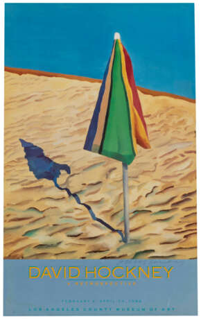 David Hockney a Retrospective, Los Angeles County Museum of Art, "Beach Umbrella" - фото 1