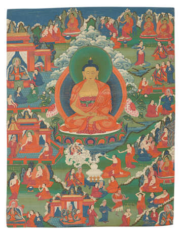 A PAINTING OF AMITABHA IN THE WESTERN PARADISE - photo 1