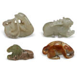 FOUR JADE CARVINGS OF ANIMALS - photo 2