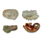FOUR JADE CARVINGS OF ANIMALS - photo 3