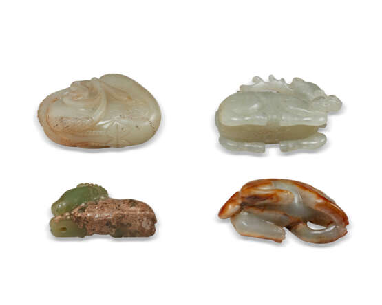 FOUR JADE CARVINGS OF ANIMALS - фото 4