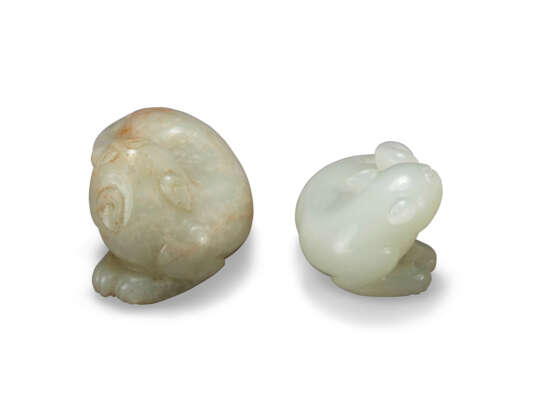 TWO JADE CARVINGS OF CATS - Foto 3