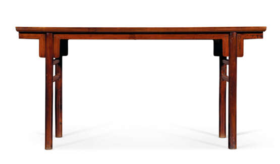 A HUANGHUALI AND HUANGHUALI-VENEERED RECESSED-LEG TABLE - photo 1
