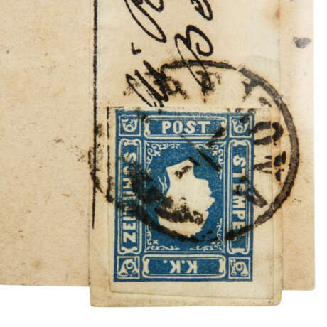 Österreich - 1858, Zeitungsmarke zu 1.05 Kr., - photo 2
