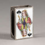 A SILVER, NIELLO AND PLEIN ENAMEL MATCH CASE WITH PLAYIN - photo 1