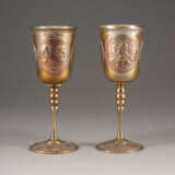 A PAIR OF GOBLETS WITH PORTRAITS OF THE ROMANOV FAMILY R - Foto 1