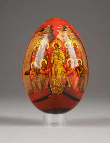 A PAPIERMACHÉ AND LACQUER EGG SHOWING THE DESCENT INTO H - photo 1