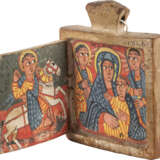 A COPTIC DIPTYCH SHOWING THE MOTHER OF GOD, ST. GEORGE K - photo 2