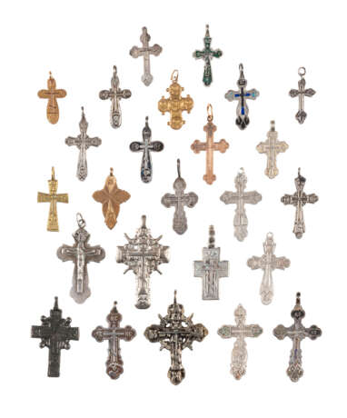 A COLLECTION OF 25 BREAST CROSSES Russian, 17th-20th cen - photo 1