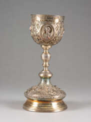A SILVER-GILT CHALICE Russian, Moscow, 1885 Of baluster