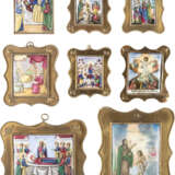 A COLLECTION OF EIGHT ENAMEL ICONS (FINIFTI) SHOWING MAJ - Foto 1