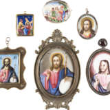A COLLECTION OF SIX ENAMEL ICONS (FINIFTI) SHOWING CHRIS - фото 1