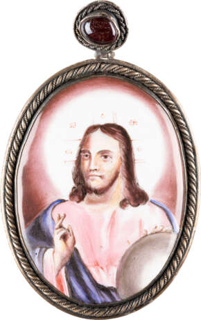 A COLLECTION OF SIX ENAMEL ICONS (FINIFTI) SHOWING CHRIS - Foto 2