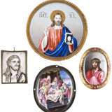 A GROUP OF FOUR ENAMEL ICONS (FINIFTI) SHOWING CHRIST PA - photo 1