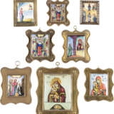 A COLLECTION OF EIGHT ENAMEL ICONS (FINIFTI) SHOWING IMA - Foto 1