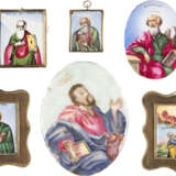 A COLLECTION OF SIX ENAMEL ICONS (FINIFTI) SHOWING EVANG - Foto 1