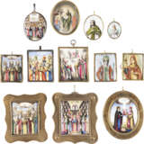 A COLLECTION OF TWELVE ENAMEL ICONS (FINIFTI) SHOWING SE - Foto 1