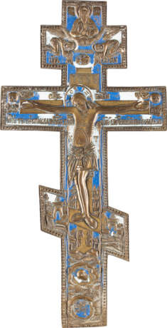 A LARGE AND ENAMEL CRUCIFIX Russian, 19th century Cast i - Foto 1