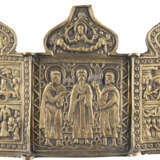 SEVEN BRASS ICONS AND THREE TRIPTYCHS SHOWING SELECTED S - фото 2