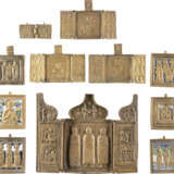 SEVEN BRASS ICONS, FOUR TRIPTYCHS AND A DIPTYCH SHOWINFG - Foto 1