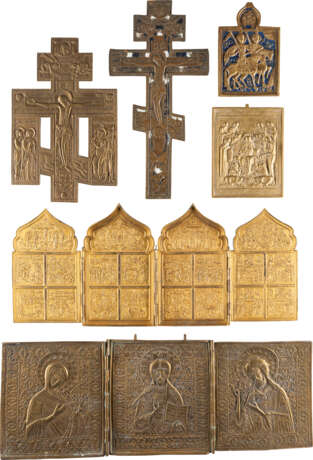 A TETRAPTYCH, A TRIPTYCH, TWO CRUCIFIXES AND TWO BRASS I - фото 1