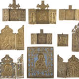 SEVEN TRIPTYCHS AND THREE BRASS ICONS SHOWING THE IMAGES - photo 1