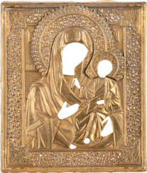 AN OKLAD OF AN ICON SHOWING THE IVERSKAYA MOTHER OF GOD