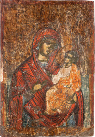 A SMALL ICON SHOWING THE HODIGITRIA MOTHER OF GOD Greek, - photo 1