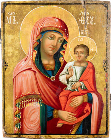 A DATED ICON SHOWING THE HODIGITRIA MOTHER OF GOD Romani - photo 1
