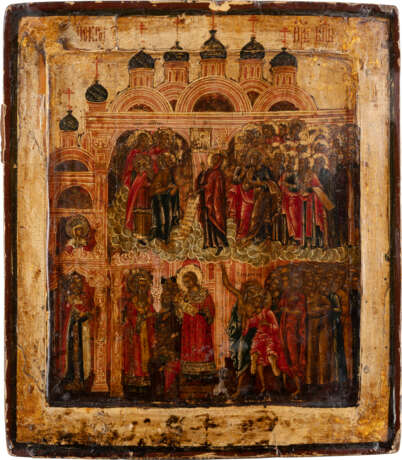 AN ICON SHOWING THE PROTECTING VEIL OF THE MOTHER OF GOD - photo 1