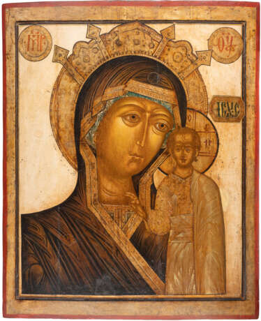 A MONUMENTAL ICON SHOWING THE KAZANSKAYA MOTHER OF GOD F - photo 1