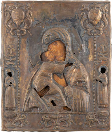 AN ICON SHOWING THE VOLOKOLAMSKAYA MOTHER OF GOD WITH OK - photo 1