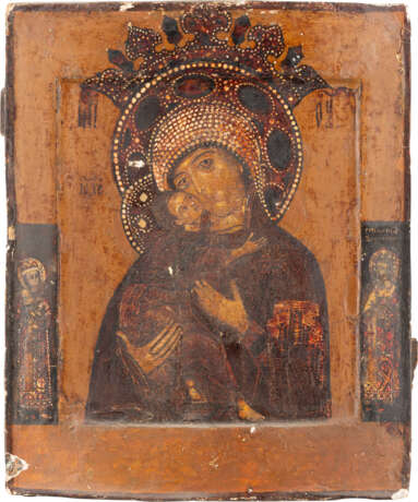 AN ICON SHOWING THE VOLOKOLAMSKAYA MOTHER OF GOD WITH OK - photo 2