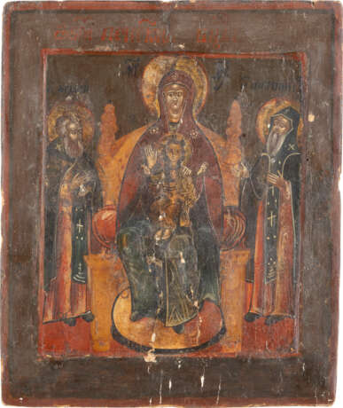 AN ICON SHOWING THE MOTHER OF GOD OF THE KIEV CAVES WITH - фото 2