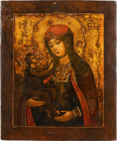 A RARE ICON SHOWING THE MOTHER OF GOD Russian, late 18th - фото 1