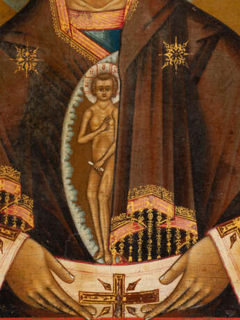 A RARE AND VERY FINE ICON SHOWING THE MOTHER OF GOD, HEL - photo 3