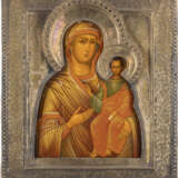 A LARGE ICON SHOWING THE SMOLENSKAYA MOTHER OF GOD WITH - photo 1