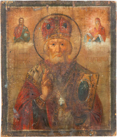 A DOUBLE-SIDED ICON SHOWING ST. NICHOLAS OF MYRA AND THE - фото 1