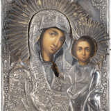 A SMALL ICON SHOWING THE KAZANSKAYA MOTHER OF GOD WITH A - фото 1