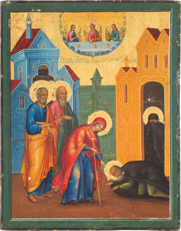 A SMALL DATED ICON SHOWING THE APPEARANCE OF THE MOTHER - photo 2